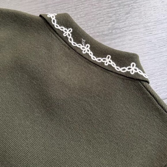 Gilet Betty Sezane x Baziszt Khaki Ecru Embroidery - Picture 4 of 10